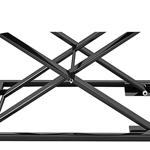 LIUSHENGFUBH Silla Ducha Mayores Negro Escritorio Derecho, Ajustable en Altura X-bipedestador Escritorio con Ranura de teléfono, con el apoyabrazos, 80 * 55 * 6-41cm