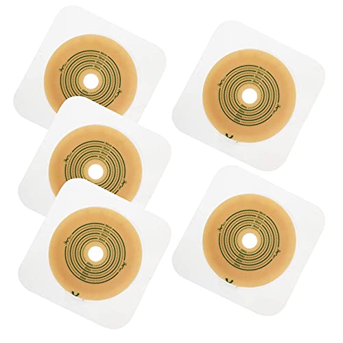 LIXBD Oblea adhesiva de la barrera de la piel de 5pcs para el sistema de bolsa Bolsas de ostomía Anillo barrera de colostomía
