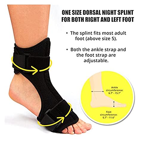 LIZHE Ortesis Ajustable ortesis Plantar Fasciitis Dorsal férula de sujeción del estabilizador de Alivio del Dolor de Alivio del Dolor con la Bola de Masaje (Color : Only Orthosis)