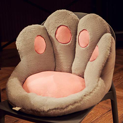 LJFYXZ Cojin Apoyo Total Cálido y Transpirable Almohada Lumbar casera de Dibujos Animados Soporte de Cintura Fondo Antideslizante Varios Asientos (Color : Gray, Size : 45x45x40cm)