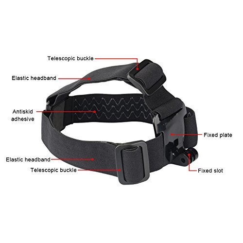 LONDON FAB Arneses para cámaras de acción, compatibles con GoPro y Todas Las cámaras de acción. (arnés de Cabeza)