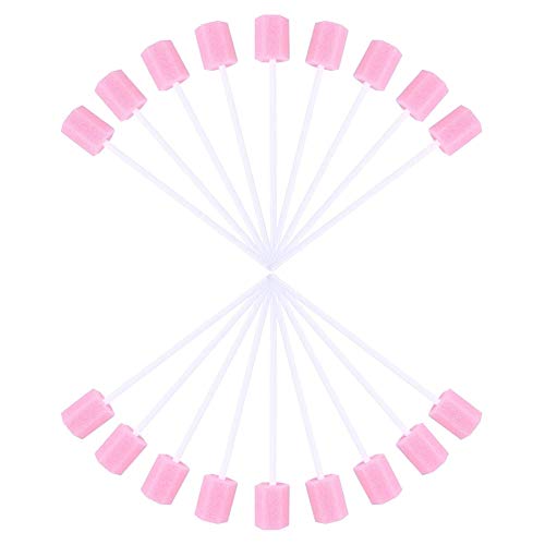 Los Hisopos De Espuma Dentales Desechables, Boca Esponja Hisopos Oral Diente Limpiador De Limpieza Para El Mal Aliento De Tratamiento Portátiles Convenientes 100pcs Rosa Herramienta Dental