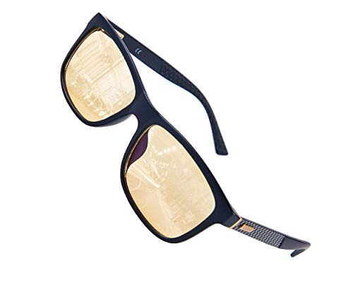 Lumin - Gafas de conducción nocturna SHIFT – Para lluvia, niebla y conducción nocturna – Seguridad en carretera – Protección UVA y UVB – Reduce la fatiga ocular y el dolor de cabeza – Estilo unisex