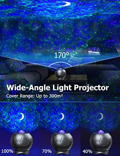 Lupantte Proyector Estrellas,Proyector Luz Estelar Rotación de 360°,30 Modos de Color Proyector Galaxia con 3D-Altavoz y Temporizador,Galaxy Projector para Decoración/Regalo/Luz Nocturna,Adulto /Niño
