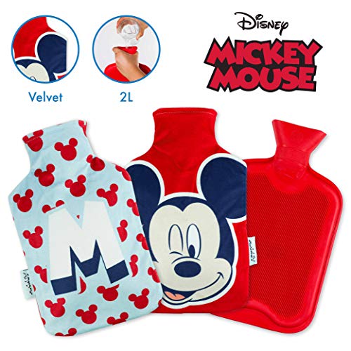 Manta Polar y Bolsa de Agua Caliente, Pack de Mickey Mouse – Manta Infantil Súper Suave y Botella de Agua Caliente para el Frío con Diseño Oficial de Mickey Mouse | Regalos Originales para Niños