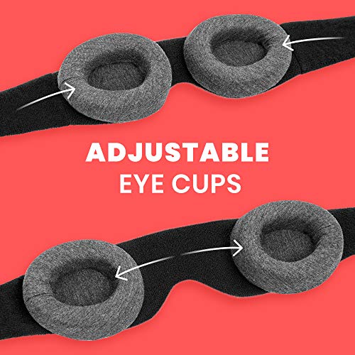 Manta Sleep Mask - Antifaz para Dormir 100% Anti-Luz - Cero Presión en Ojos - Copas Ajustables para Ojos - Máscara Para Dormir para un Descanso Más Profundo