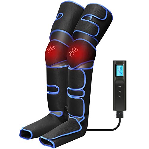 Masajeador de Pies y piernas, Pantorrillas y Muslos Aire Compresión Massager con Control Manual 6 Modos 3 Intensidades, Masajeador con Control Remoto, Ayuda a Aliviar la Hinchazón y Los Dolores Edema