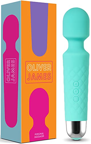 Masajeador Eléctrica Recargable Massager - Con 20 patrones de vibración y 8 velocidades - Carga por USB - ideal para usar después de los deportes - de Oliver James (Verde)