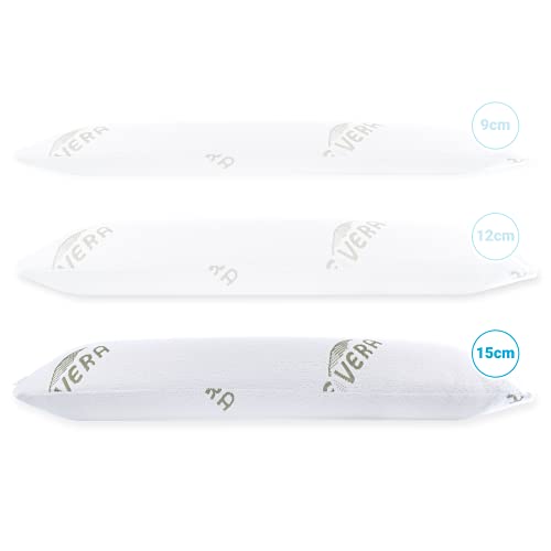 MaxxGoods Almohada Cervical ortopédica HWS, 70 x 42 x 15 cm, Espuma de Gel visco, Incluye Dos Fundas Protectoras Exteriores de 40 x 80 x 15 cm con Aloe Vera, Almohada, cojín, cojín Cervical