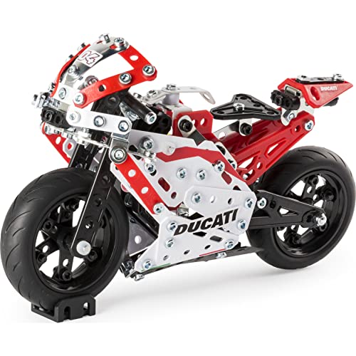 MECCANO – Ducati Desmosedici GP S.T.E.A.M Kit de Construcción con Suspensión de Muelle de Bobina, para Edades de 10 años en adelante