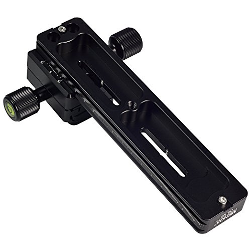 MENGS DB-180 1/4" panorámico Cámara placa de liberación rápida+ Abrazadera Compatible con Arca Swiss estándar