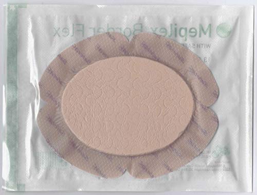 Mepilex Border Flex – Oval 13,5 x 16,5 cm (caja de 16 apósitos hidrocelulares Safetac)