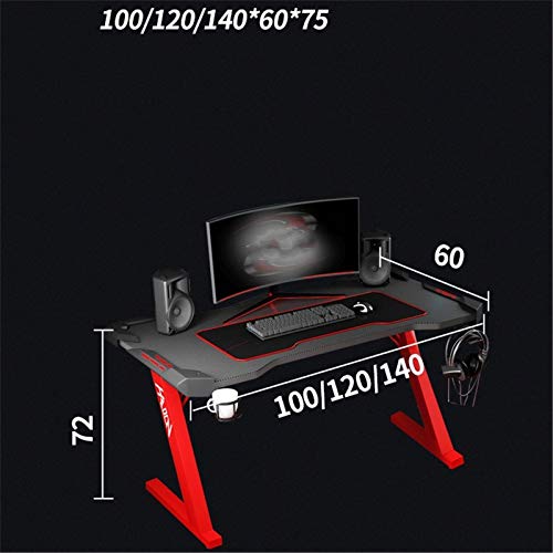 Mesa de juego Mesa de juegos de mesa de escritorio mesa de computadora con fibra de carbono profesional mesa de juego conjunto completo conjunto de mesa avanzada ( Color : Black , Size : 120cm )