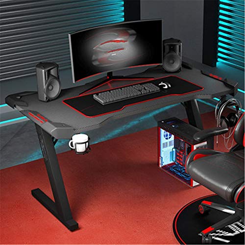 Mesa de juego Mesa de juegos de mesa de escritorio mesa de computadora con fibra de carbono profesional mesa de juego conjunto completo conjunto de mesa avanzada ( Color : Black , Size : 120cm )