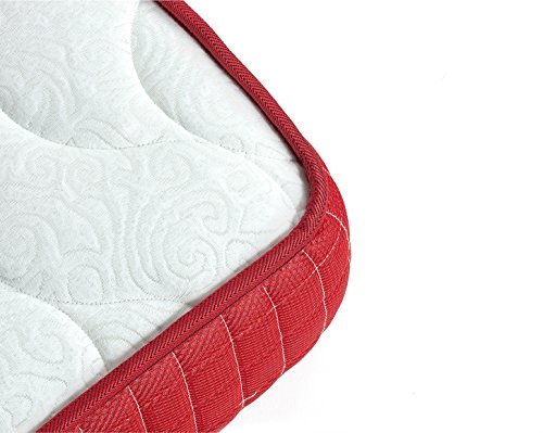 Mi Cama Me Llama Colchón Viscoelástico VISCO Confort Fresh 3D Reversible + Base Tapizada con Patas 26cm + Almohada Microfibra Mash (90 x 190 cm)