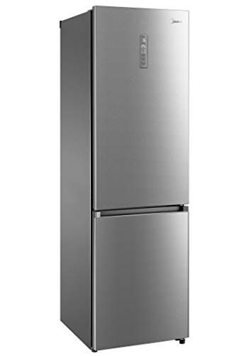 Midea KG7.20XL - Frigorífico Combi Inox A++ - No Frost - Libre Instalación - Frigorífico de Gran Capacidad 256 L + 104L Congelador - Control de temperatura táctil - Alto: 2m - Ancho: 59.5 cm