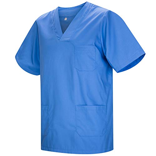 MISEMIYA - Uniforme Sanitario Unisex Uniformes Sanitarios MÉDICOS Conjuntos Sanitarios - S, Celest