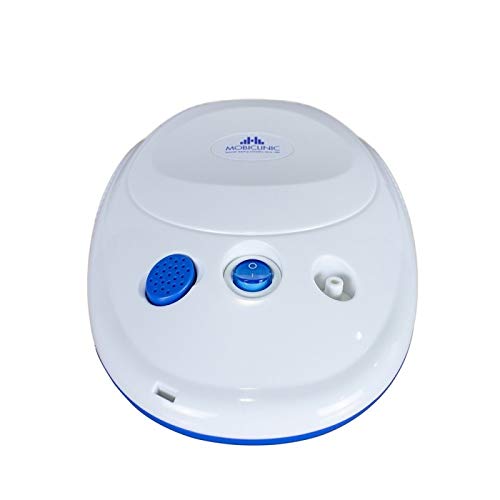Mobiclinic, Neb-1, Mini Nebulizador portátil, Marca Española, Inhalador de medicamentos para adultos y niños, Inhalador nebulizador para asmáticos y alérgicos, Blanco y azul
