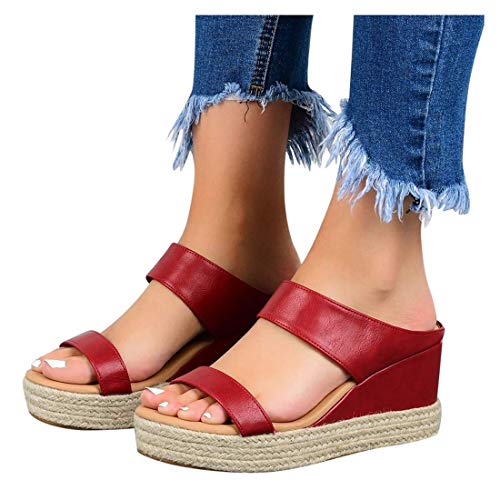 Moda Para Mujer Sandalias De Tacón De Cuña Confort Ortopédicas Sandalias De Cuero Con Punta Abierta Sandalias De Verano Para Caminar Para Deportes Al Aire Libre, Playa Al Aire Libre Chanclas Para Via