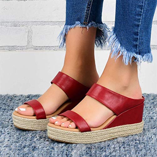 Moda Para Mujer Sandalias De Tacón De Cuña Confort Ortopédicas Sandalias De Cuero Con Punta Abierta Sandalias De Verano Para Caminar Para Deportes Al Aire Libre, Playa Al Aire Libre Chanclas Para Via