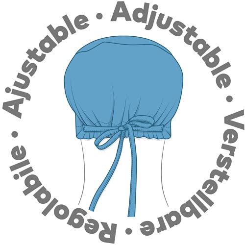 Modelo: ELECTROCARDIOGRAMA CON SISTEMA CLICK - Pelo Largo -Gorro de Quirófano ROBIN HAT con sistema de sujeción con click - Ajustable- 100% algodón (Autoclave)