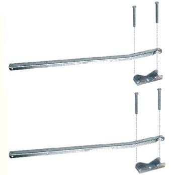 Monchy 008758 Tendedero para barandilla sin poleas Pareja, Metal, Gris, 0.59x2.6x1.5 cm