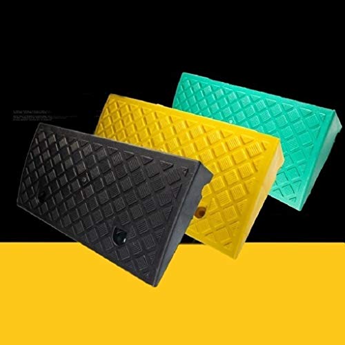 Motocicleta rampas de Pendiente 5-15cm plástico Antideslizante Almohadilla portátil Curb Cuesta Arriba del cojín de Bicicletas Alquiler de Rampas Inicio rampas (Color : Green, Size : 50 * 27 * 13CM)