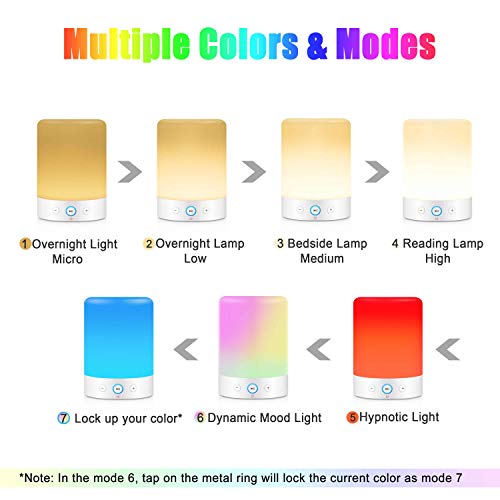 MRCOOL Lámpara de Noche con Altavoz Bluetooth, Lámpara de Tabla LED Luz Nocturna con Cambio de Color, Regalos para Mujeres Hombres Niños