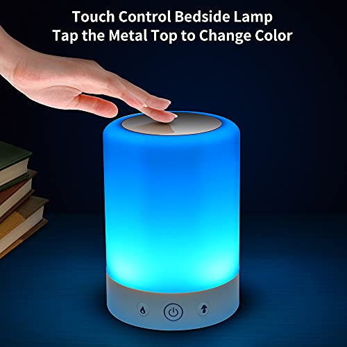 MRCOOL Lámpara de Noche con Efecto de Llama, Lámpara de Mesa Regulable y luz de Noche LED que Cambia de Color, luz de humor, Regalos para Hombres, Mujeres, Adolescentes, Niños, Niños