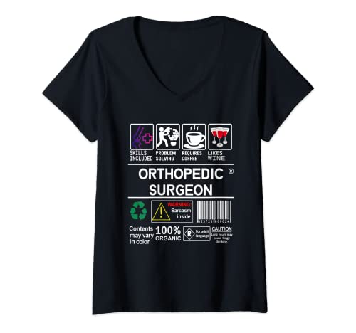 Mujer Habilidades del cirujano ortopédico incluidas la resolución de problemas médico Camiseta Cuello V