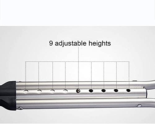 Muletas Muletas axilares de aleación de aluminio Muletas ajustables Mango antideslizante TPR Postal Post Lesión o soporte quirúrgico para hombres Mujeres y adolescentes (Size : S)