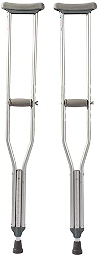 Muletas Muletas axilares de aleación de aluminio Muletas ajustables Mango antideslizante TPR Postal Post Lesión o soporte quirúrgico para hombres Mujeres y adolescentes (Size : S)