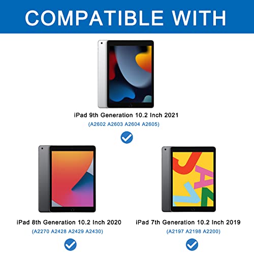 MuyDoux Funda para iPad 10,2 Pulgadas 9ª (2021) / 8ª (2020) /7ª (2019) Generación, 5-en-1 Múltiples Ángulos de Visión,Cubierta de PU Suave y Sedoso, Carcasa Magnético Auto Sueño/Estela (Beige)
