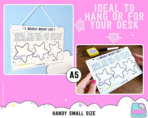 My On The Wall Planner: Tabla semanal de metal para limpiar en seco, A3, A4, A5 (Dotty - Large A3)