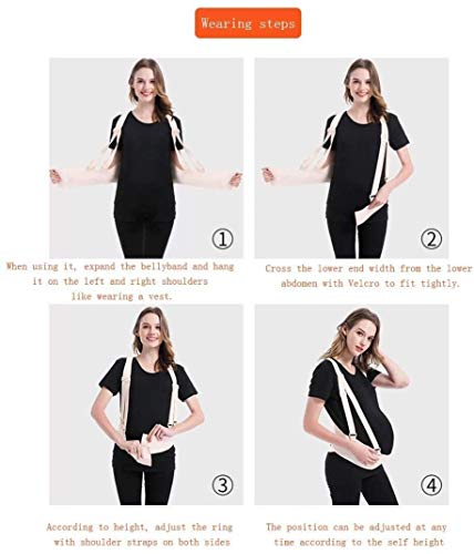 NA AY Cinturón de Maternidad, mamá de la Correa Correas de Hombro, Vientre Venda de la Ayuda prenatal, Embarazo arnés, Ligero y Transpirable (Color : Medium)
