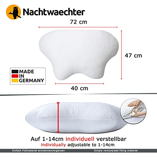 Nachtwaechter Almohada para dormir de lado Lina CPAP (ajustable individualmente).