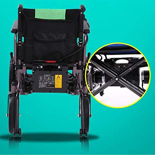 NBLD Ancianos Discapacitados Silla de Ruedas eléctrica Plegable de Cuatro Ruedas Silla de Ruedas eléctrica Inteligente Viaje portátil Discapacitados Ancianos Interruptor Manual/eléctrico Vida ú
