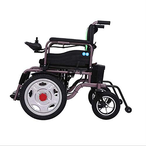 NBLD Ancianos Discapacitados Silla de Ruedas eléctrica Plegable de Cuatro Ruedas Silla de Ruedas eléctrica Inteligente Viaje portátil Discapacitados Ancianos Interruptor Manual/eléctrico Vida ú