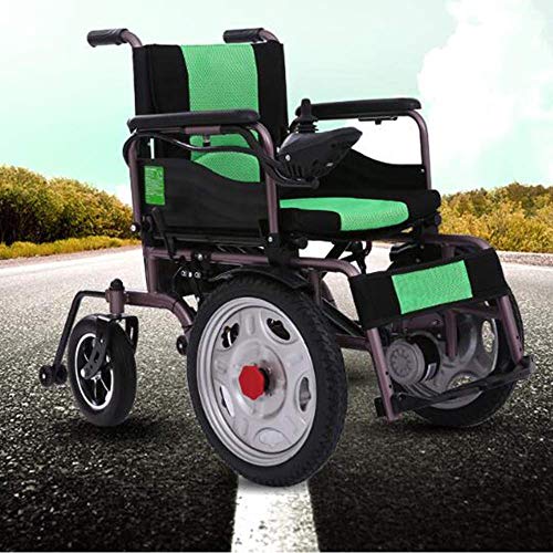 NBLD Ancianos Discapacitados Silla de Ruedas eléctrica Plegable de Cuatro Ruedas Silla de Ruedas eléctrica Inteligente Viaje portátil Discapacitados Ancianos Interruptor Manual/eléctrico Vida ú