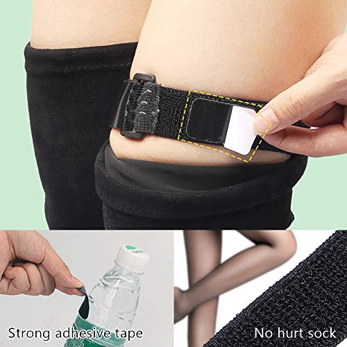NEPAK Correas Ajustables de Botas Correa de Botas de Rodilla con Cinta de Viscosidad Correas de Botas Elásticas Fijas para Botas Correas Antideslizantes Mantener Botas sin Caerse 2 Pares +40 Velcro