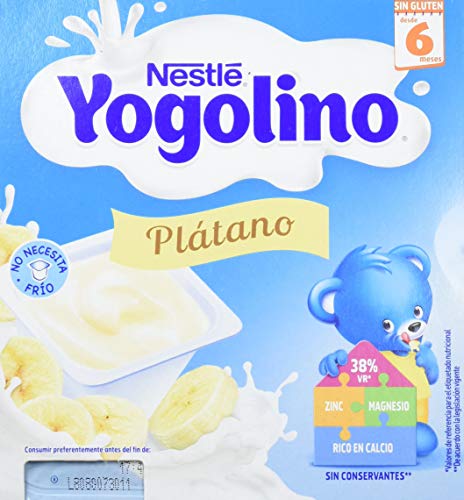 Nestlé iogolino - Plátano - A Partir de 6 Meses 4 x 100 g - Pack de 3
