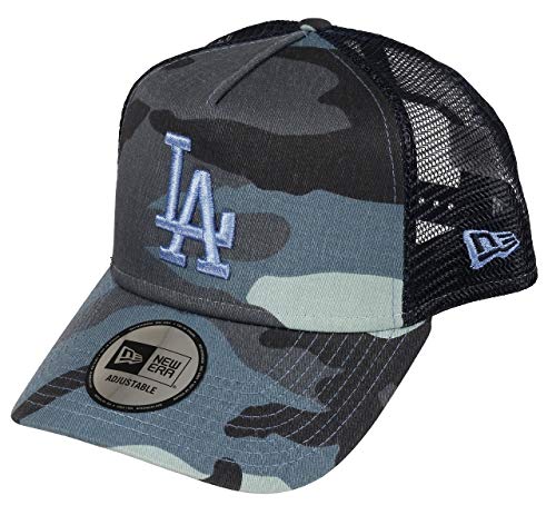 New Era Los Angeles Dodgers Frame Adjustable Trucker Cap Camo Essential Blue Camo - One-Size