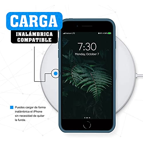 New Phoone - Funda de Silicona iPhone | Funda de iPhone 7 - Funda iPhone 8 o Funda iPhone SE 2020 - Funda Ligera con Tacto Suave, Resistente y Antigolpes de Color Azul Cosmos