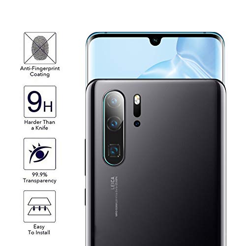 NEWZEROL 4 Pcs para Huawei P30 Pro 2.5D Cámara de Borde de Arco Película de Vidrio 9 Dureza Protector de Pantalla de Cristal Templado de Alta definición para Huawei P30 Pro-Transparente