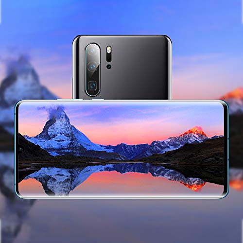 NEWZEROL 4 Pcs para Huawei P30 Pro 2.5D Cámara de Borde de Arco Película de Vidrio 9 Dureza Protector de Pantalla de Cristal Templado de Alta definición para Huawei P30 Pro-Transparente