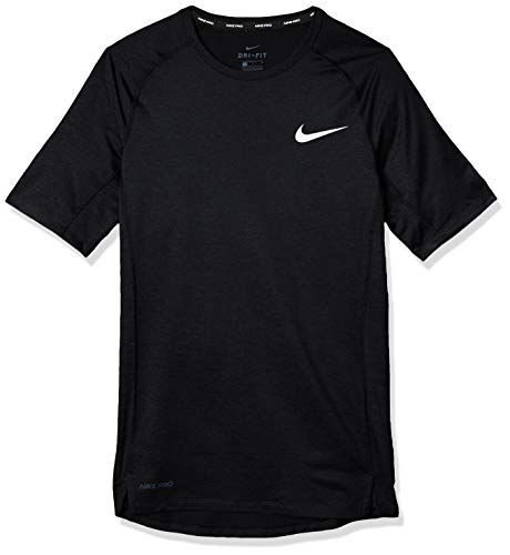 NIKE M NP Top SS Tight T-Shirt, Hombre, Black/White, S