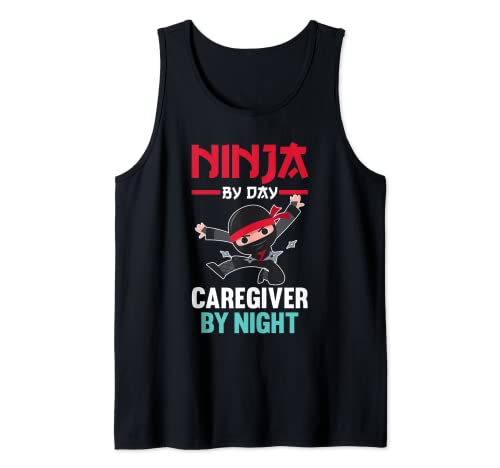 Ninja de día Cuidador de noche Cuidadores Camiseta sin Mangas