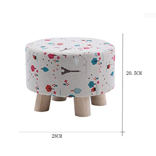 NXYJD Ropa de Cama del sofá de la Sala de heces Cambio Banco de Zapatos de Madera Maciza Taburete bajo la Plaza del hogar heces Dormitorio Escabel Altura (Color : B)
