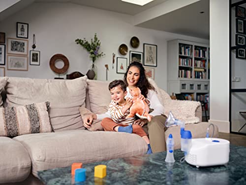 Omron - Nebulizador X102 con lavado nasal 2 en 1 (dispositivo de uso doméstico para el tratamiento de enfermedades respiratorias como el asma, para síntomas de tos y resfriados en niños y adultos)