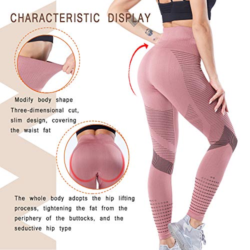 OUTUOSI Mallas Deportivas Mujer Leggings Deporte Pantalon Yoga Cintura Alta Running Fitness PantalóN Enterizos para Deportivos Reducir Vientre